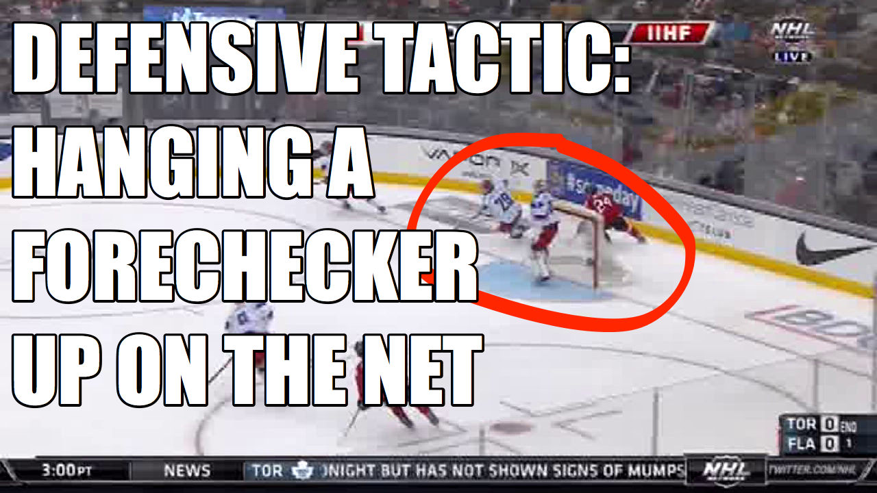 Defensive Tactic: Hanging a Forechecker on the Net